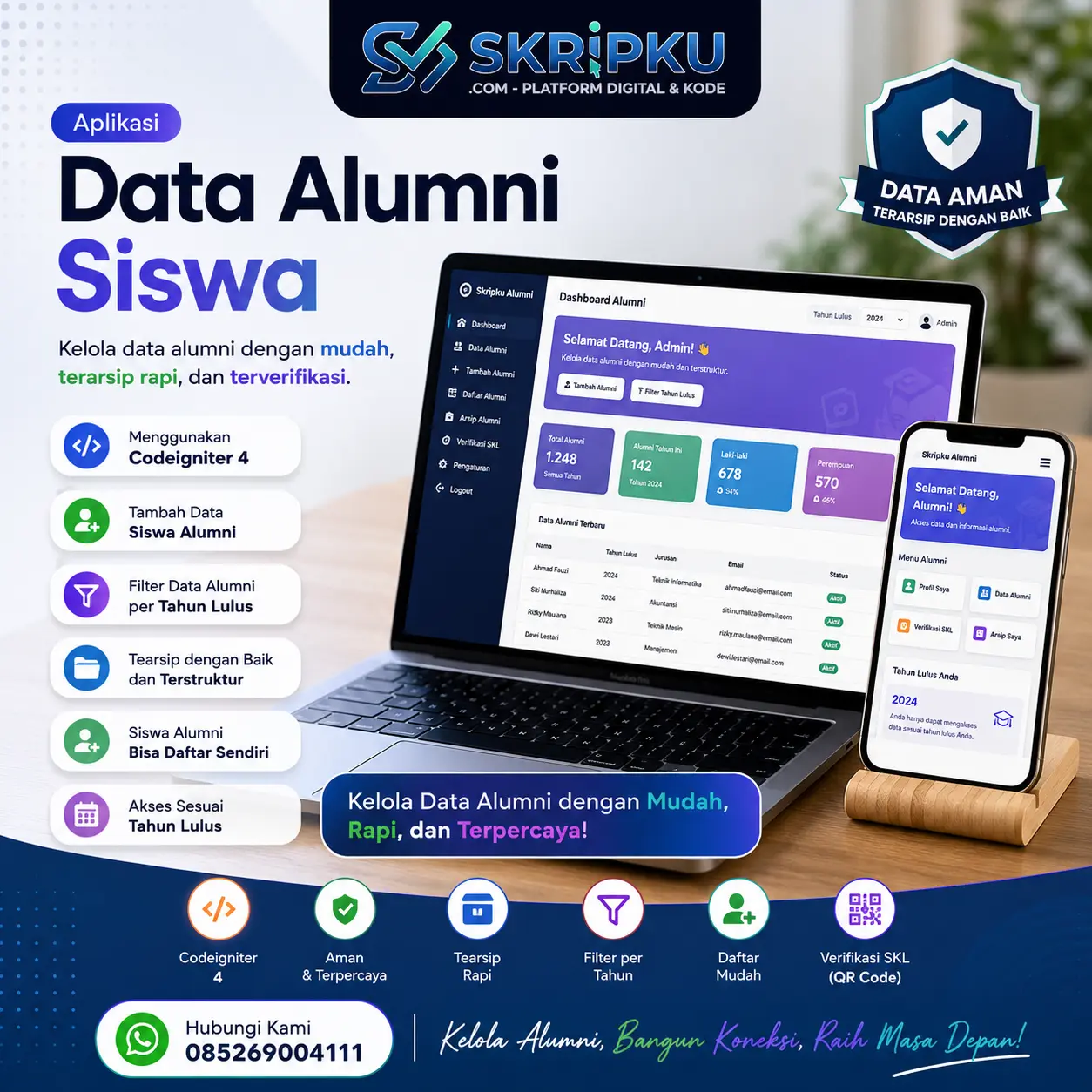 Script Web Sekolah + Data Alumni Siswa