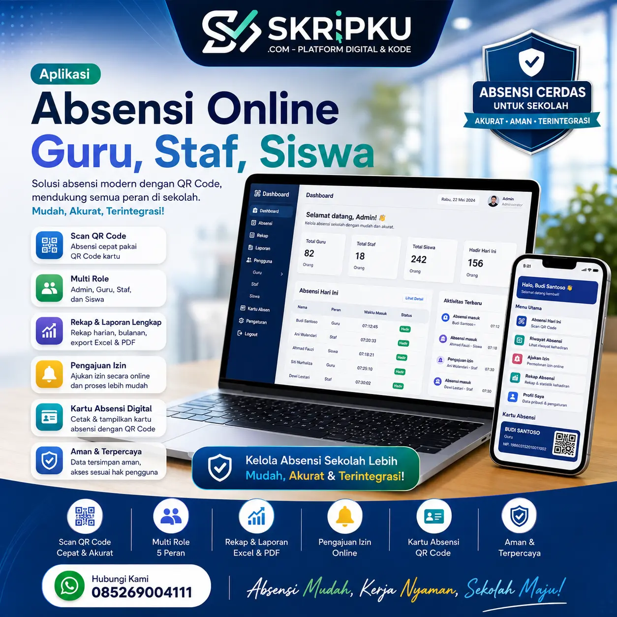 Script Aplikasi Manajemen Absensi Sekolah